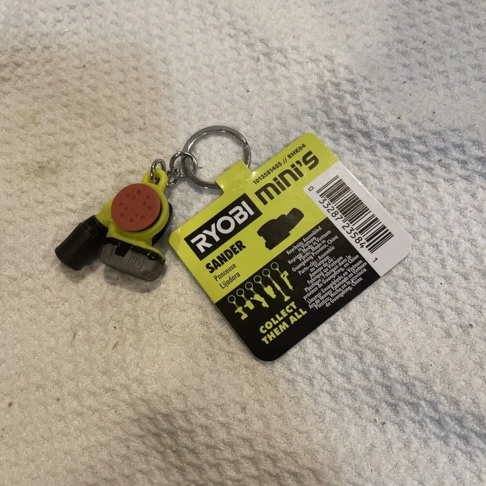 RYOBI Mini’s Keyring Keychain Orbital Sander, New, Christmas Gift, Dad